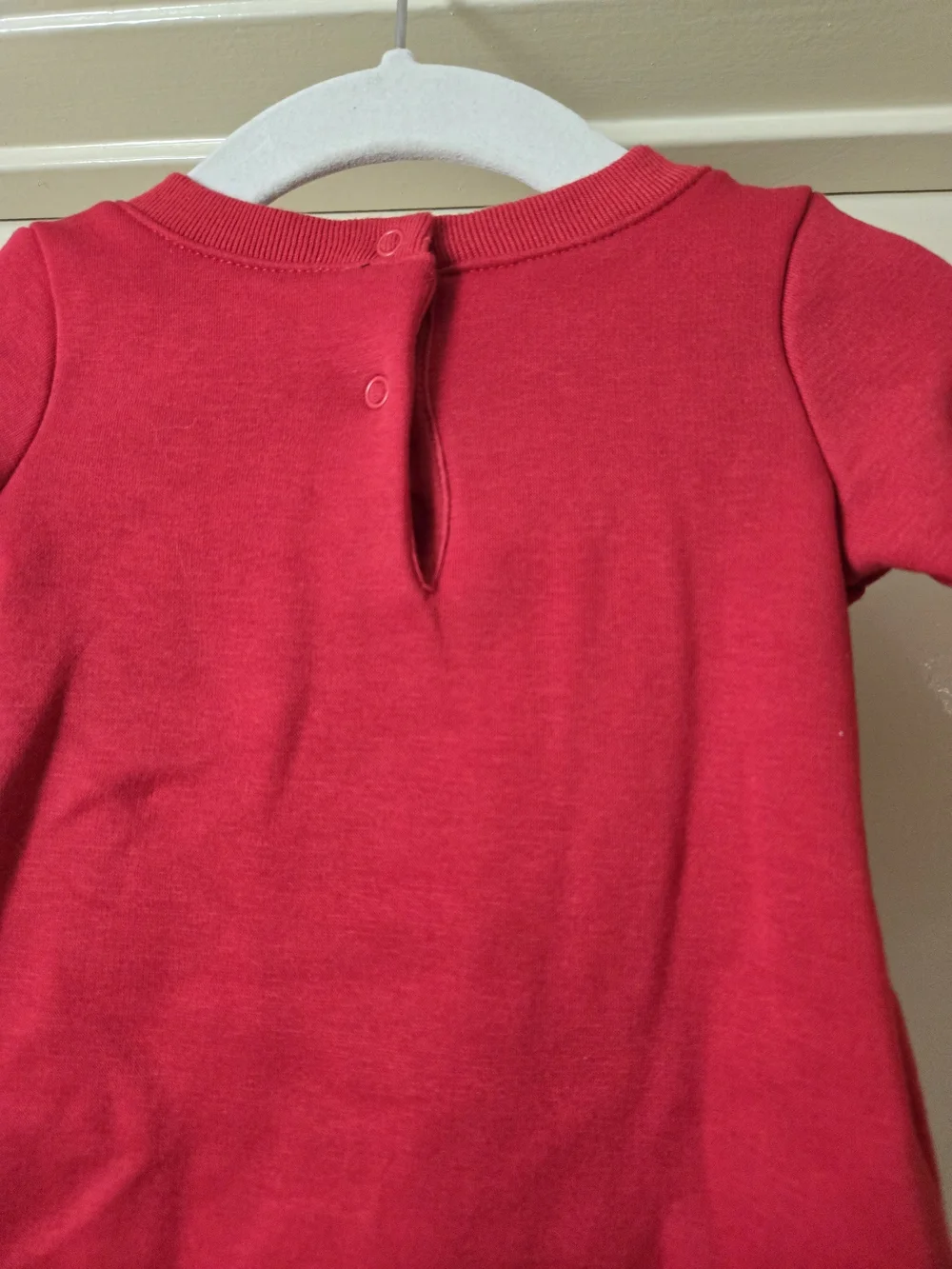GAP Red Snowman Fleece-Lined Baby One-Piece Footie